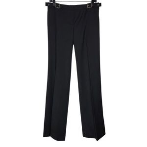 TORY BURCH Tropical Wool Wide Leg Pants Black Size 4